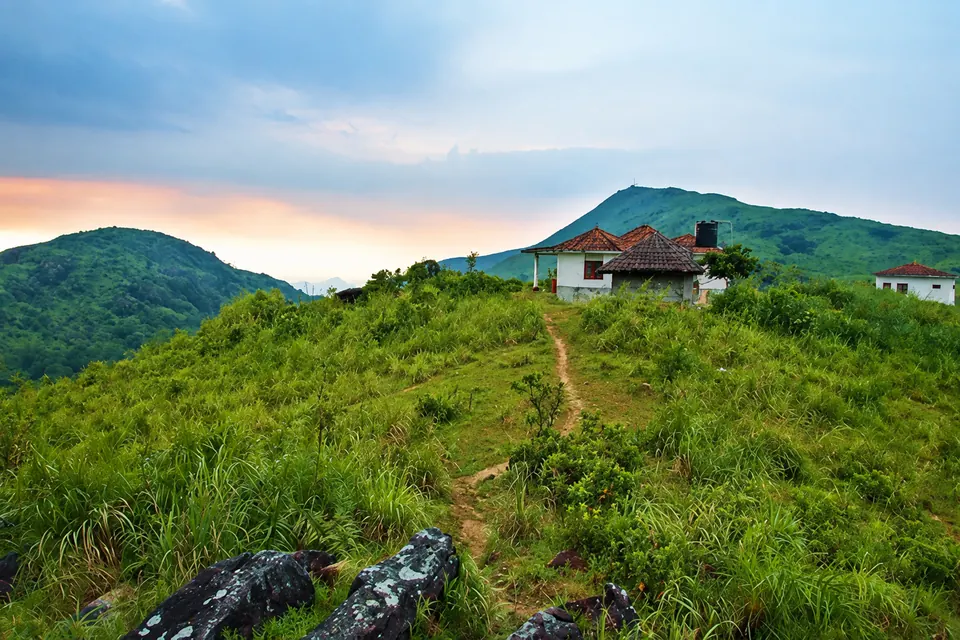 Hill landscape and path — AI-enhanced photograph; confirm visitor access locally.
