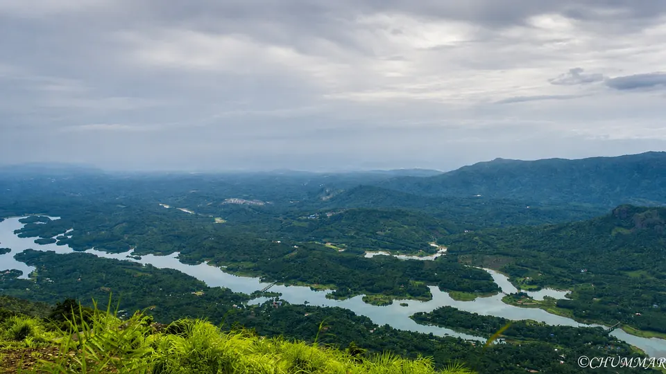 Valley views from Ilaveezhapoonchira — ©CHUMMAR. AI-enhanced photograph.